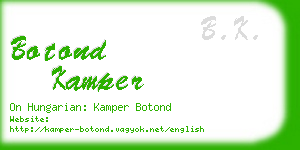 botond kamper business card